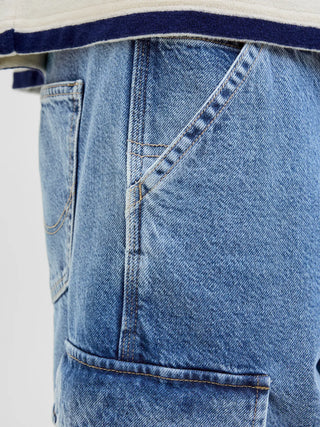 JACK&JONES BERMUDA CARGO ALEX DENIM IN COTONE UOMO (col:light blue denim) 12273224 LBD