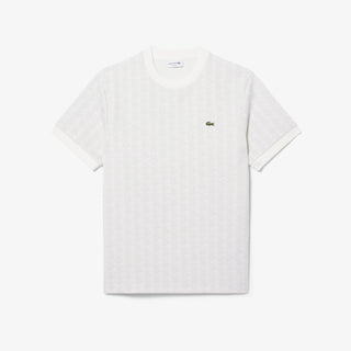 LACOSTE T-SHIRT SLIM FIT CON MONOGRAMMA JACQUARD UOMO TH1197 4IW