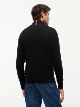 TOMMY HILFIGER PIMA ORG MAGLIONE CON ZIP MW28050 BDS