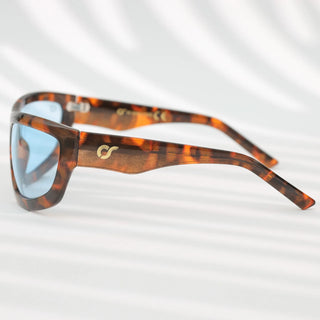 OS SUNGLASSES TORTOISESHELL SUNGLASSES BLUE LENS OS2053-C04