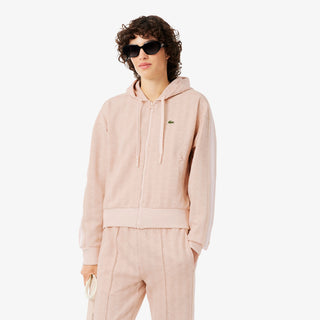 LACOSTE FELPA CON CAPPUCCIO IN JACQUARD CON MONOGRAMMA SF7606 WF6