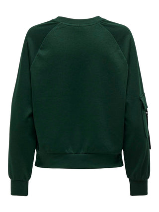 ONLY CORINNE CREW NECK SWEATSHIRT WITH SLEEVE POCKET WOMEN 15326725 SRB