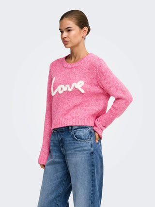 ONLY MAGLIONE SMILLA CON SCRITTA LOVE A GIROCOLLO 15375416 FCR