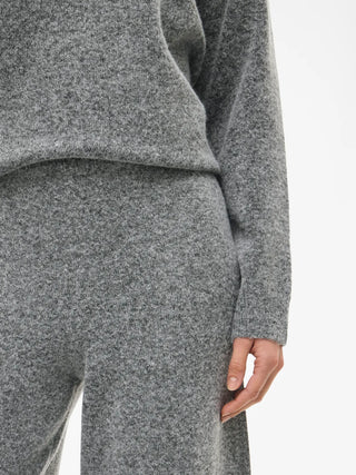 VILA CASTI PANTALONE IN MAGLIA CON BOTTONI AL FONDO 14111872 MGM