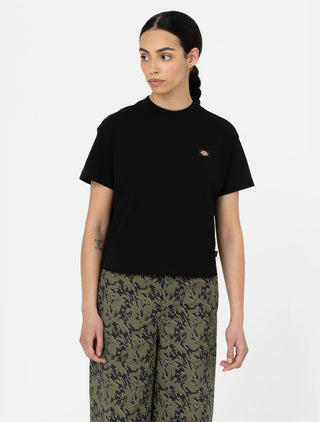 DICKIES T-SHIRT MEZZA MANICA OAKPORT DONNA DK0A4Y8LBLK1