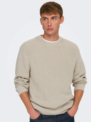 ONLY&SONS ROSU MAGLIONE EFFETTO LAVATO 22031545 SVL