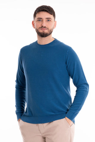 MARKUP CREW NECK LONG SLEEVE SWEATER RICE POINT MK690012 BLT