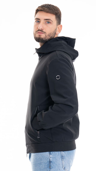 MARKUP NEOPRENE HOODED JACKET MEN MK794016 BLACK