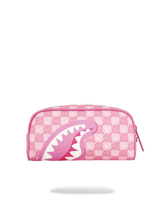 SPRAYGROUND PINK NEW CHECK FACES POUCH ASTUCCIO B9323