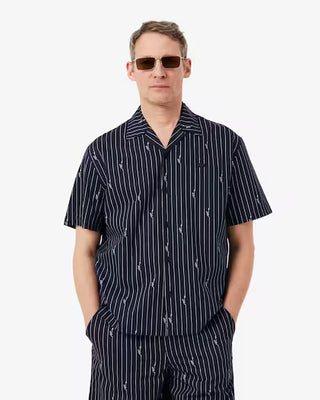 LACOSTE CAMICIA IN TWILL STAMPATA RELAXED FIT CH2343 IY8