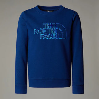 THE NORTH FACE DREW PEAK LIGHTWEIGHT SWEATSHIRT WITH EMBROIDERED LOGO ON THE FRONT AND PRINTED LOGO ON THE BACK JR NF0A8AXXD1R