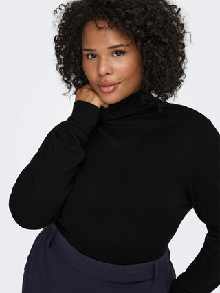 ONLY CARMAKOMA VENICE MAGLIONE COLLO ALTO 15277680 BLK