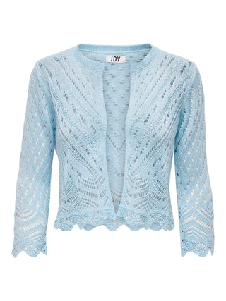JACQUELINE DE YONG CARDIGAN SUN 3/4 CROPPED SENZA BOTTONI TRAFORATO DONNA 15184486 CSB