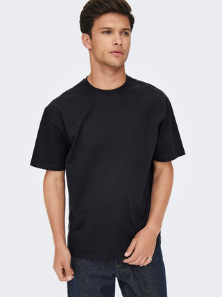 ONLY&amp;SONS OVERSIZED COTTON T-SHIRT FRED 22022532 DKN