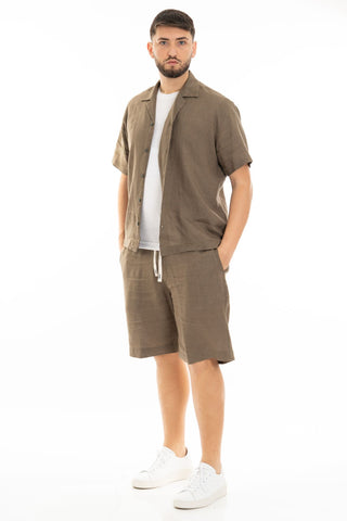 FIFTIETH SHORT SLEEVE LINEN SHIRT 100 VER