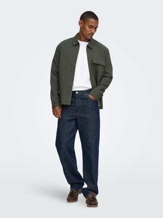 ONLY&SONS WILL GIACCA CON TASCHINO E ZIP 22038673 BLG