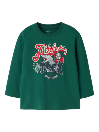 NAME IT LINUS  T-SHIRT MANICA LUNGA BAMBINO 13259101 EVG