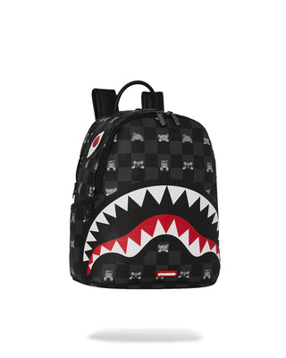 SPRAYGROUND ZAINO PICCOLO GRAY PEEKING CHARACTER CHECK B8908