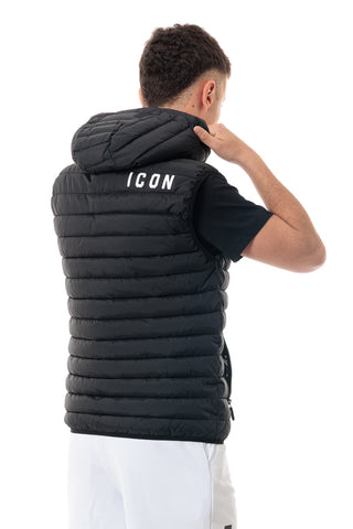ICON HOODED VEST ICON S2S5J001 BLACK
