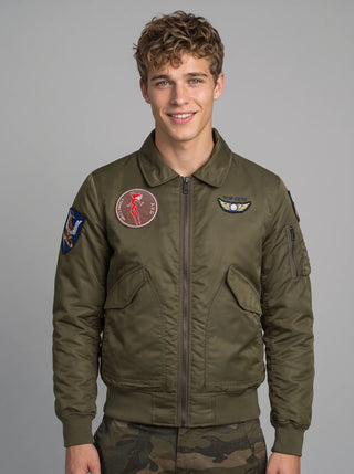 TOP GUN TOP GUN BOMBER “The Flying Tigers” in NYLON CON PATCH TGJ2624 1501