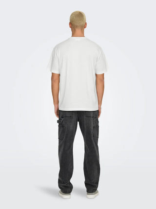 ONLY&SONS T-SHIRT DEREK MEZZA MANICA GIROCOLLO UOMO 22032267 CLD