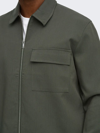 ONLY&SONS WILL GIACCA CON TASCHINO E ZIP 22038673 BLG