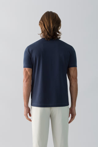MORE T-SHIRT IN COTONE STRETCH PABLO BLU