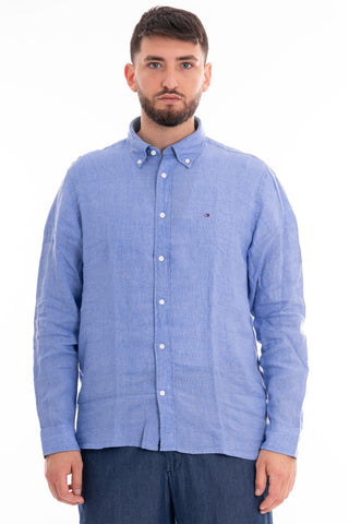 TOMMY HILFIGER M CAMICIA PIGMENT DYED SOLID REGULAR FIT MW34602 C30