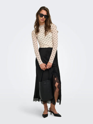 ONLY ERICA T-SHIRT CON MANICA VELATA A POIS 15141298 SDL