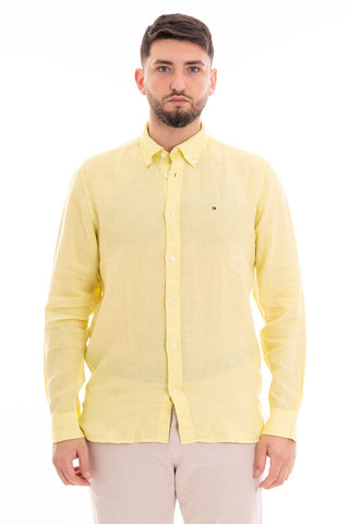 TOMMY HILFIGER M CAMICIA PIGMENT DYED SOLID REGULAR FIT MW34602 ZIN