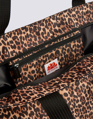SUNDEK REGULAR TOTE BAG LEOPARDATA CON CERNIERA AM057ABPS38L A728L