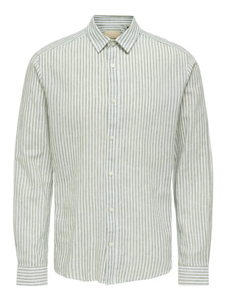 ONLY&SONS CAMICIA IN LINO A RIGHE CAIDEN 22026601 SSY
