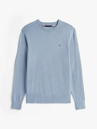 TOMMY HILFIGER PIMA ORG MAGLIONE GIROCOLLO MW28046 C2B