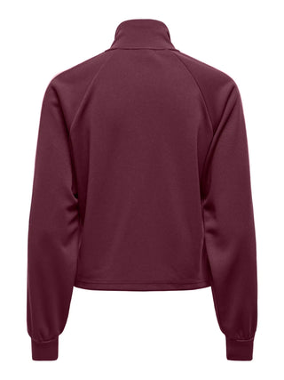 ONLY CARMAKOMA CAYLA FELPA CON ZIP INTERA E RIGHE ROSA 15384443 FIG