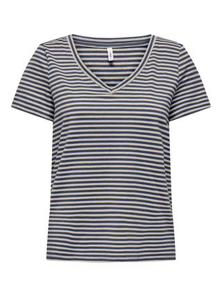 ONLY VENUS T-SHIRT TESSUTO RIGATO 15368929 NVB