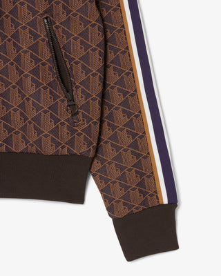 LACOSTE FELPA LACOSTE CON CAPPUCCIO IN JACQUARD CON MONOGRAMMA SF7606 9I4