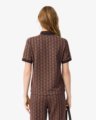 LACOSTE POLO LACOSTE SLIM FIT IN JACQUARD CON MONOGRAMMA DF3364 9I4