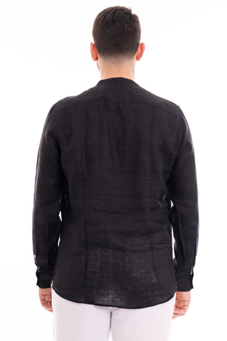 MARKUP CAMICIA SERAFINO MANICA LUNGA 100% LINO MK13008 NER