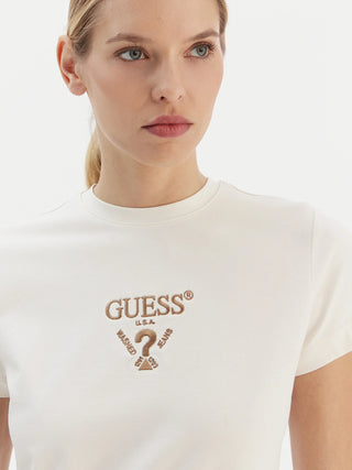 GUESS COLETTE T-SHIRT GIROCOLLO CON LOGO V4YI21 KCDH1 D001