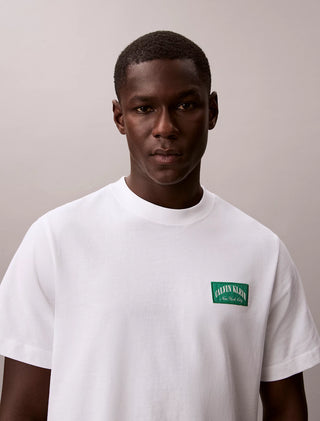 CALVIN KLEIN JEANS T-SHIRT EASY COLLEGIATE BADGE CK UOMO LV04RF294G YAF