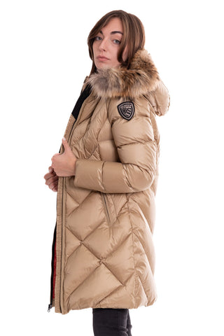 BLAUER W WATERPROOF JACKET / LONG TRENCH COAT WITH DOWN PADDING INTERIOR BISCUITS COLOR BLDK03140 006047 320TU