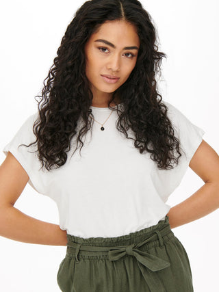 JACQUELINE DE YONG T-SHIRT NELLY SHORT SLEEVES O-NECK TOP DONNA 15257232 CLD