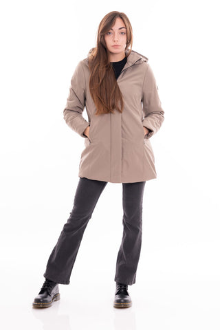 MARKUP W GIUBBINO MIDI TESSUTO TECNICO CON CAPPUCCIO MW24008