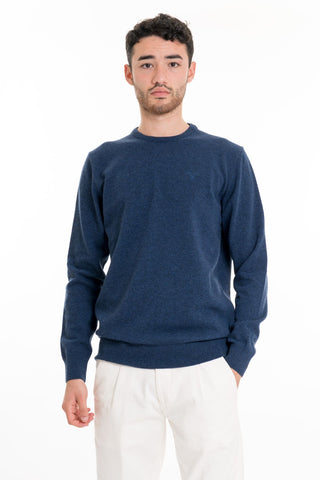 BARBOUR ESSENTIAL L/WOOL CREW NECK MKN0345 BL71