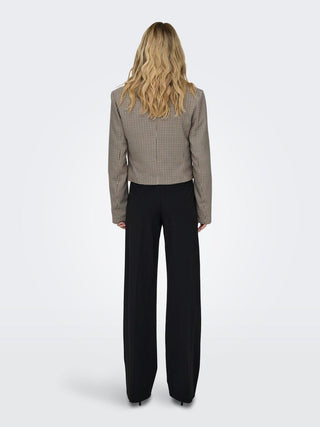 ONLY W GIACCA ADISON LONG SLEEVES CROP CHECK BLAZER 15303327