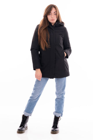 MARKUP W GIUBBINO MIDI TESSUTO TECNICO CON CAPPUCCIO MW24008