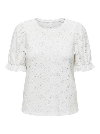 ONLY T-SHIRT NEW SMILLA SHORT SLEEVE PUFF WOMEN 15315587 CLD