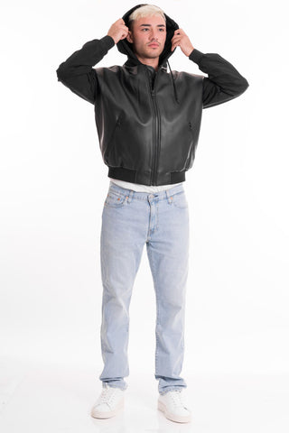 CALVIN KLEIN JEANS M FAUX LEATHER BOMBER JACKET J323399