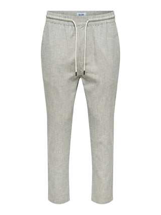 ONLY&SONS PANTALONE LINUS CROP 0136 STRIPE UOMO 22028329 BRS