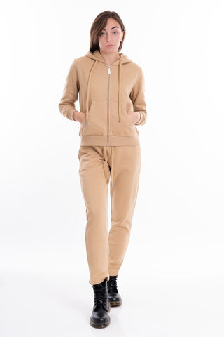 MARKUP W FELPA CON CAPPUCCIO E ZIP CON RICAMO LOGO MW562004